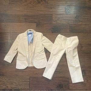 Crewcuts Thompson khaki suit size 3
